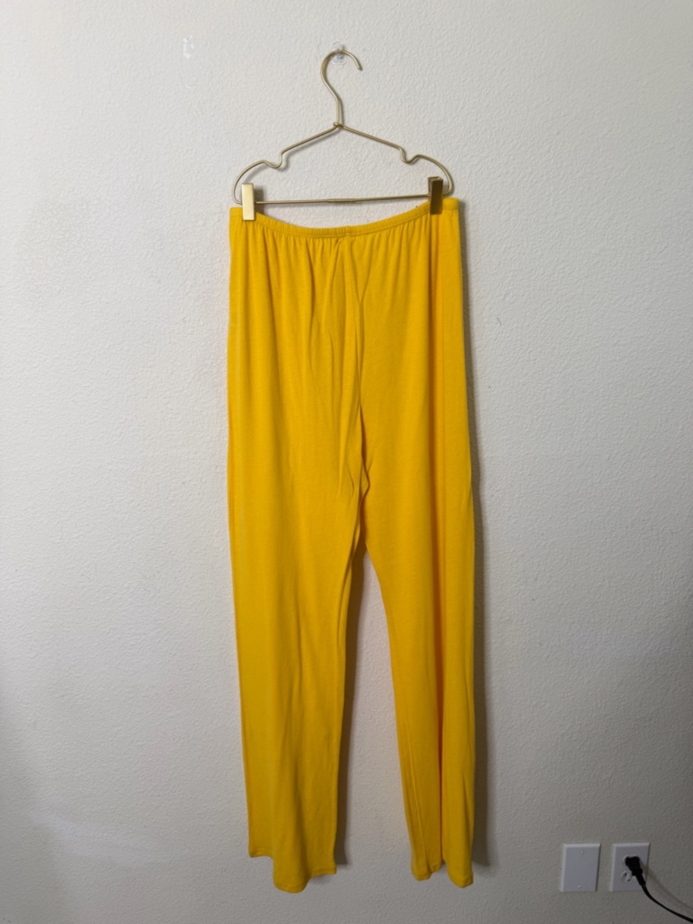 NWT Donni The Simple Jersey Pant Hemp Cotton Mustard Yellow Womens Size M - Picture 4 of 6